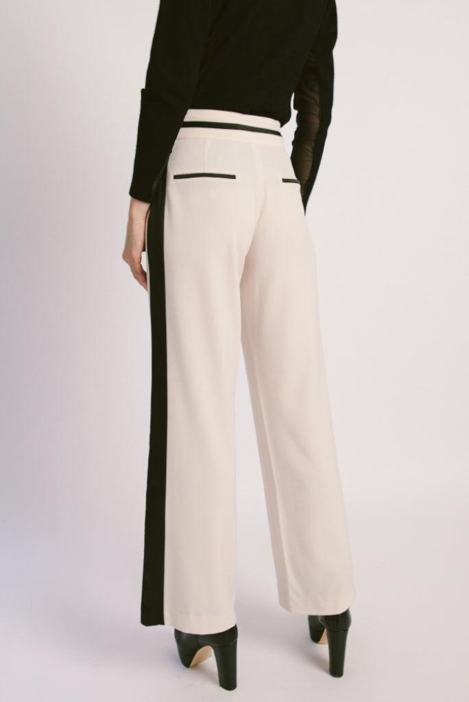 Contrast Binding Wool Pant